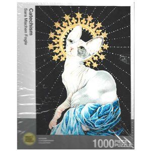 Catechism Sara Machen Fogle Very Good Puzzle 1000 pc Jigsaw Hairless Cat NEW